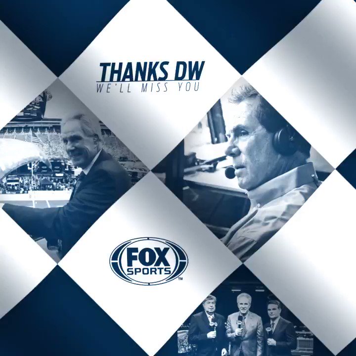 Sundays won't be the same. It has been an honor to work with you for 19 years, @AllWaltrip.
#ThanksDW, from all of us at FOX Sports.