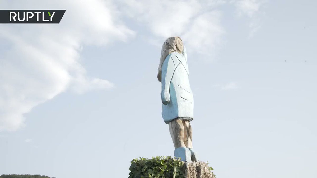 Odd wooden statue of #MelaniaTrump confuses and enrages locals
STORY: https://on.rt.com/9xna
