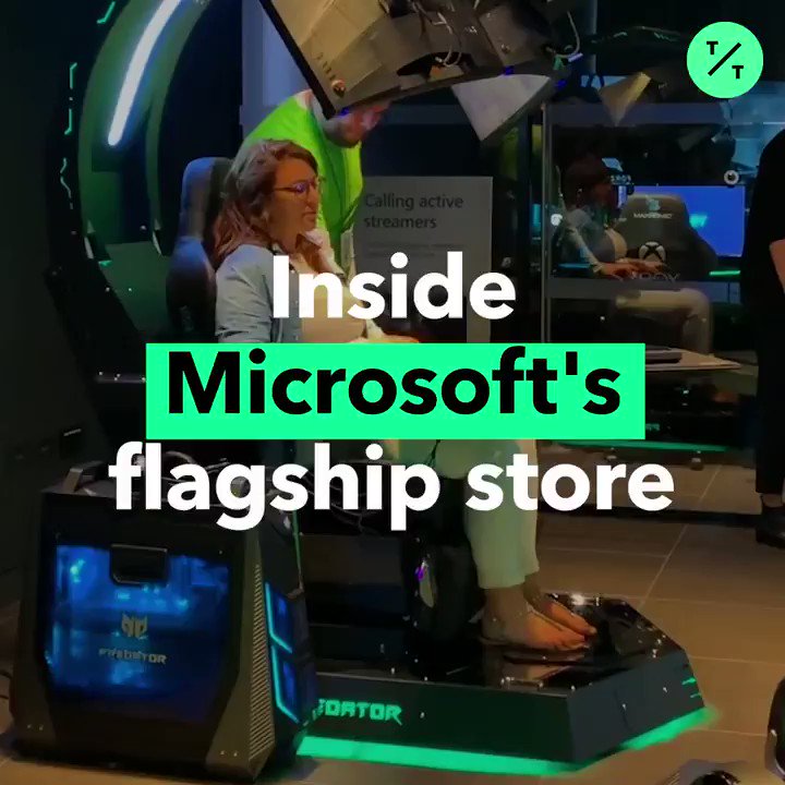 Microsoft just opened its first European store in London (meters away from Apple), where a large area is dedicated to gamers. Tech reporter @NateLanxon explored https://bloom.bg/2NKEq4V