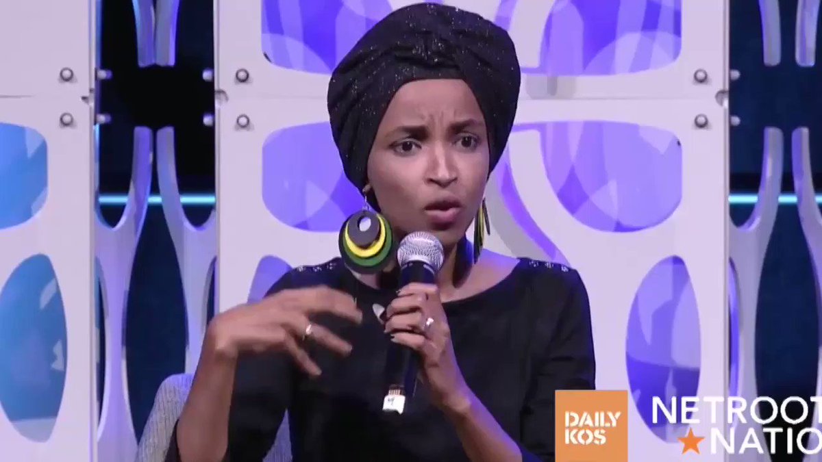 .@IlhanMN on her Qs to Elliot Abrams "knowing his history, and the trail of blood, I wasn't going to let him get away with it. I was going to ask the Q that every single person yelling at the TV wants to ask, because now they get to be in that room, and they get to shout" #nn19
