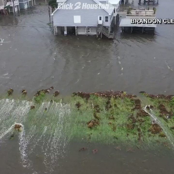 As Tropical Storm Barry pounds Louisiana, water is rushing over the top of leeves protecting Plaquemines Parish South of New Orleans. State officials say they are concerned about how long the levee can hold up before it gives away. #TropicalStormBarry