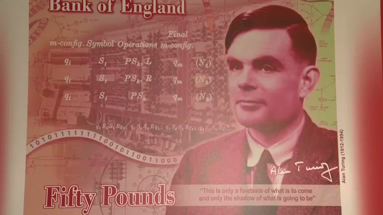 WATCH: Bank of England picks Second World War code-cracker Alan Turing for £50 banknote. Read more: https://reut.rs/2XSF6oq