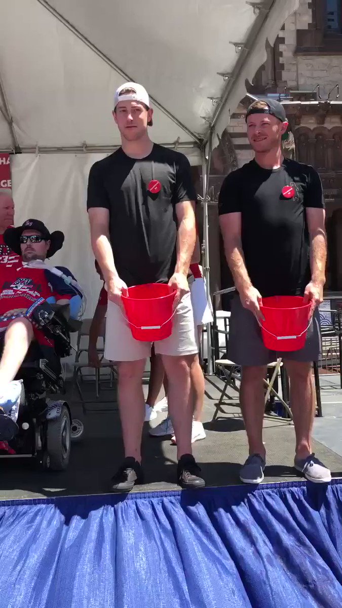Had a great time celebrating the 5th Anniversary of the #ALSIceBucketChallenge with @petefrates3 this afternoon!
