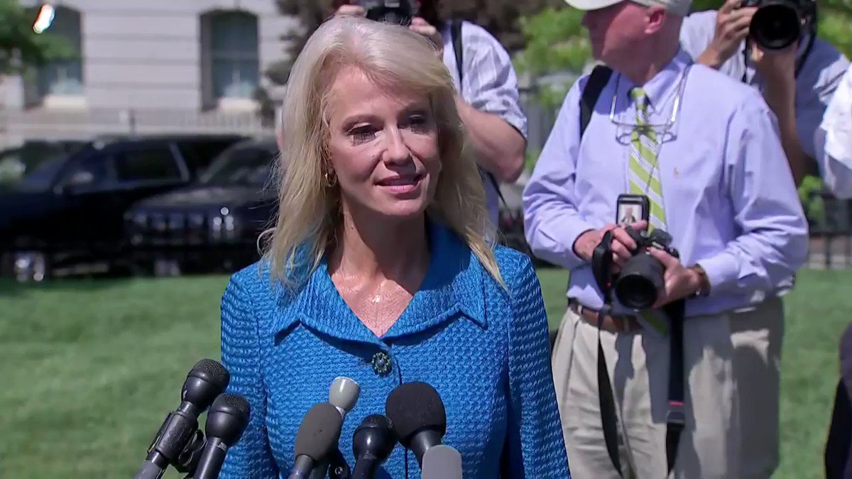 “What’s your ethnicity?” Kellyanne Conway asks a reporter when the reporter asks her about the intent of the president’s tweets.
“A lot of us are sick and tired of this country – of America coming last, to people who swore an oath of office.”