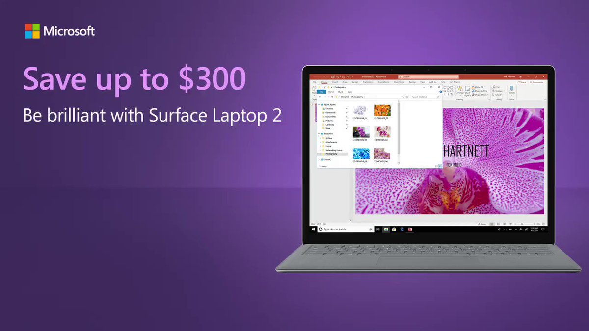 Style and speed. Go beyond the traditional and save up to $300 on Surface Laptop 2 during back to school. Sale ends 7/28. http://msft.social/zMCcBy