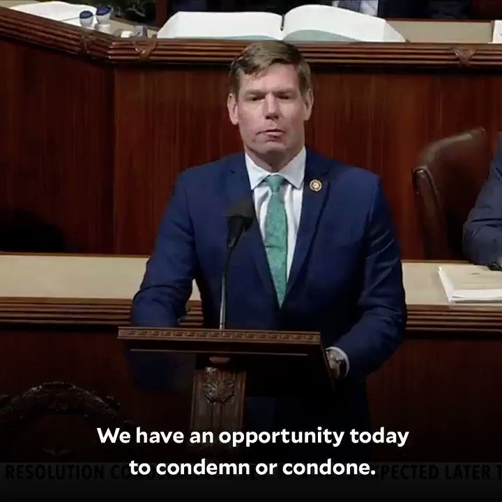 "Saying immigrants from Mexico are rapists is racist.
Saying there were good people on both sides in Charlottesville is racist.
Calling African countries 'shithole' countries is racist.
And telling four members of this body to go home is racist." —@RepSwalwell