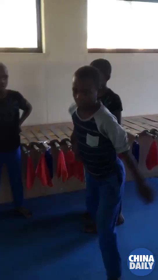 Take a minute to enjoy these special martial arts performances by kids from #Africa! #kungfu #HeyChina
