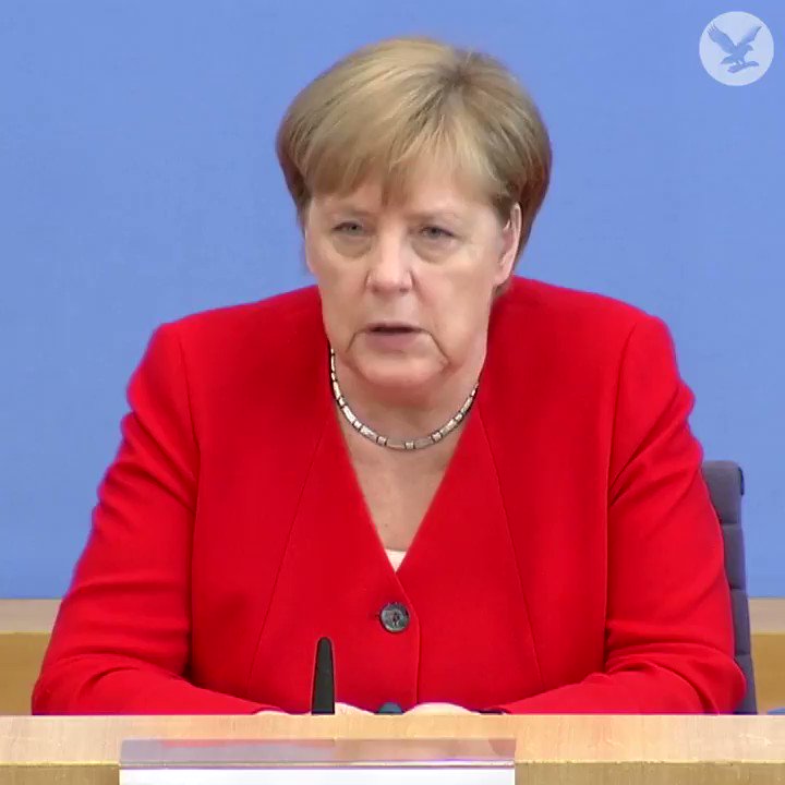 Angela Merkel was asked if she supported the congresswomen being attacked by Trump. Her reply was to the point