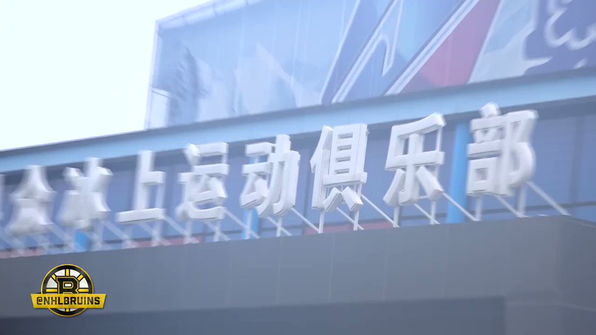 🎥#NHLBruins alumni @PJStock28 goes mic'd up for Day 1 of the #BruinsGlobal on-ice clinics in Beijing: