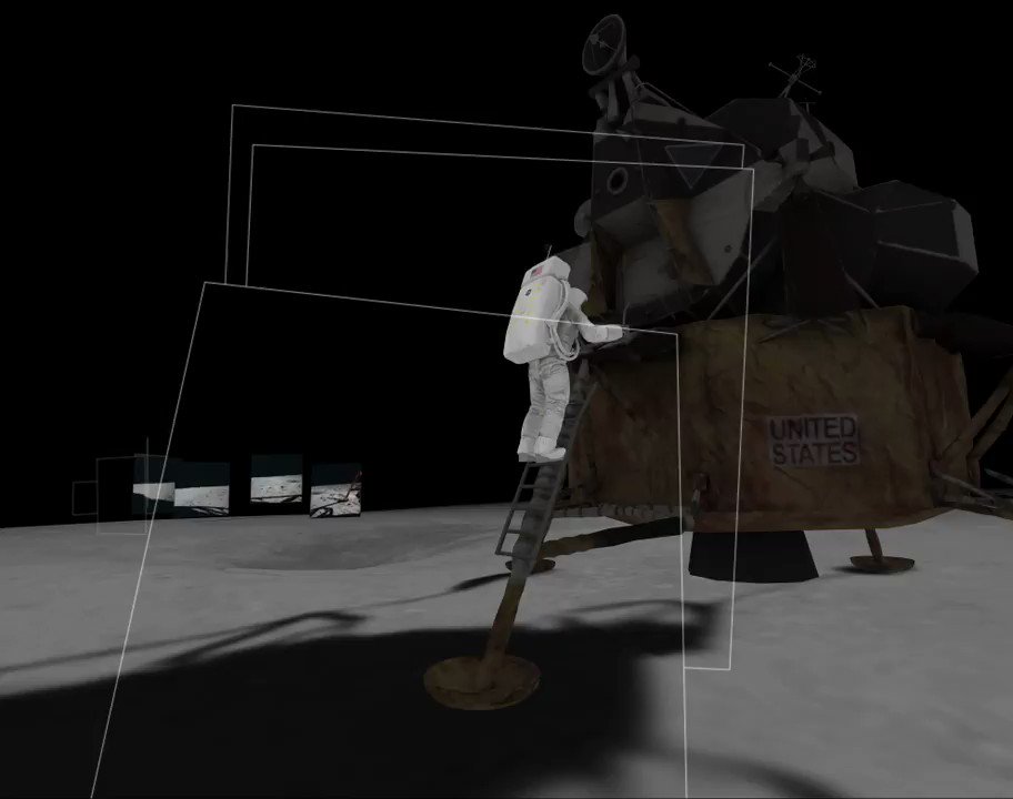 50 years ago, this was the precise moment that Neil Armstrong put his left foot on the surface of the moon. "That's one small step for a man, one giant leap for mankind." You’ve never seen the Apollo 11 moon landing like this before: https://nyti.ms/32DUsRl