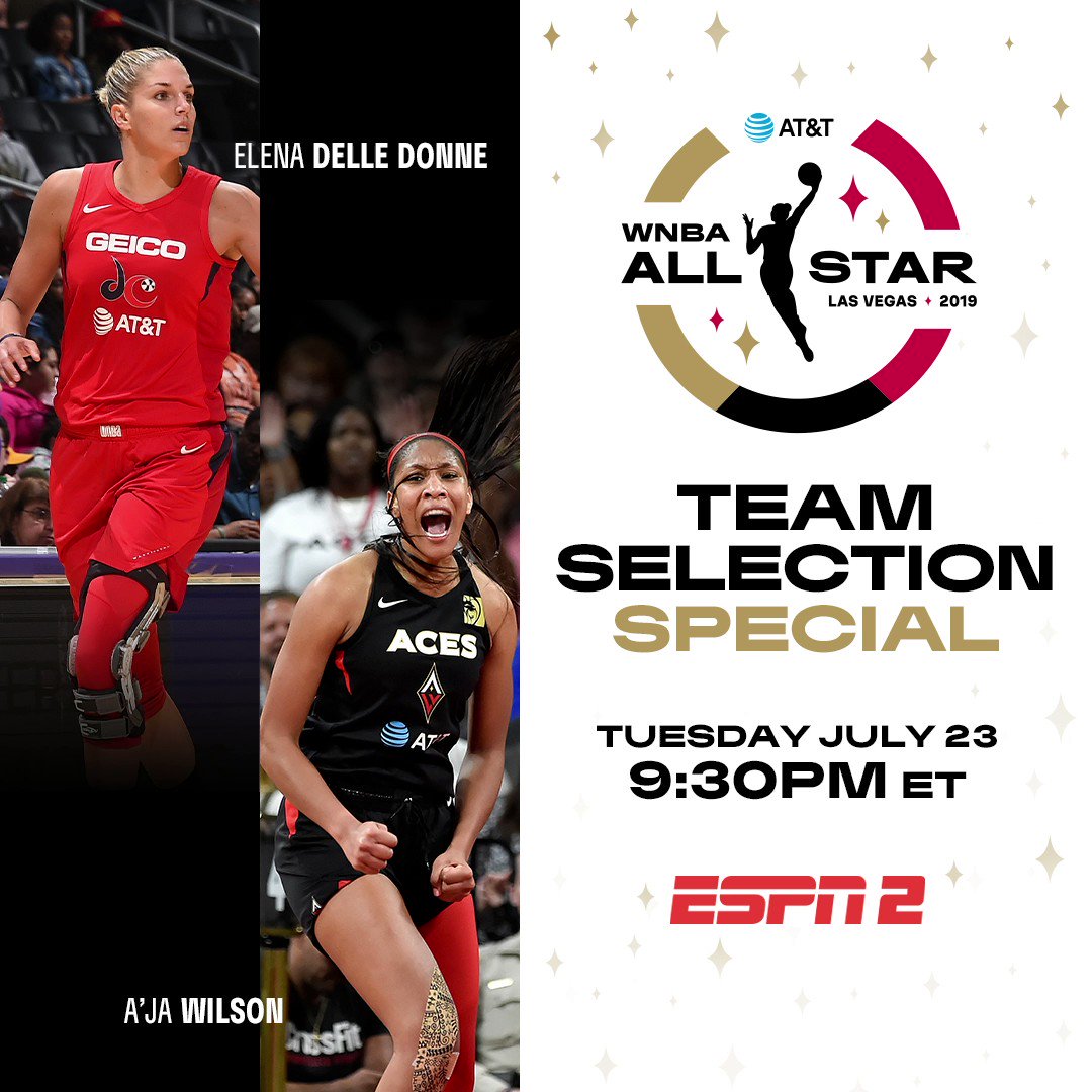MUST. SEE. TV. 💥#WNBA All-Star captains @De11eDonne and @_ajawilson22 will choose their teammates Tuesday during the Team Selection Special at 9:30 pm/et on ESPN2!