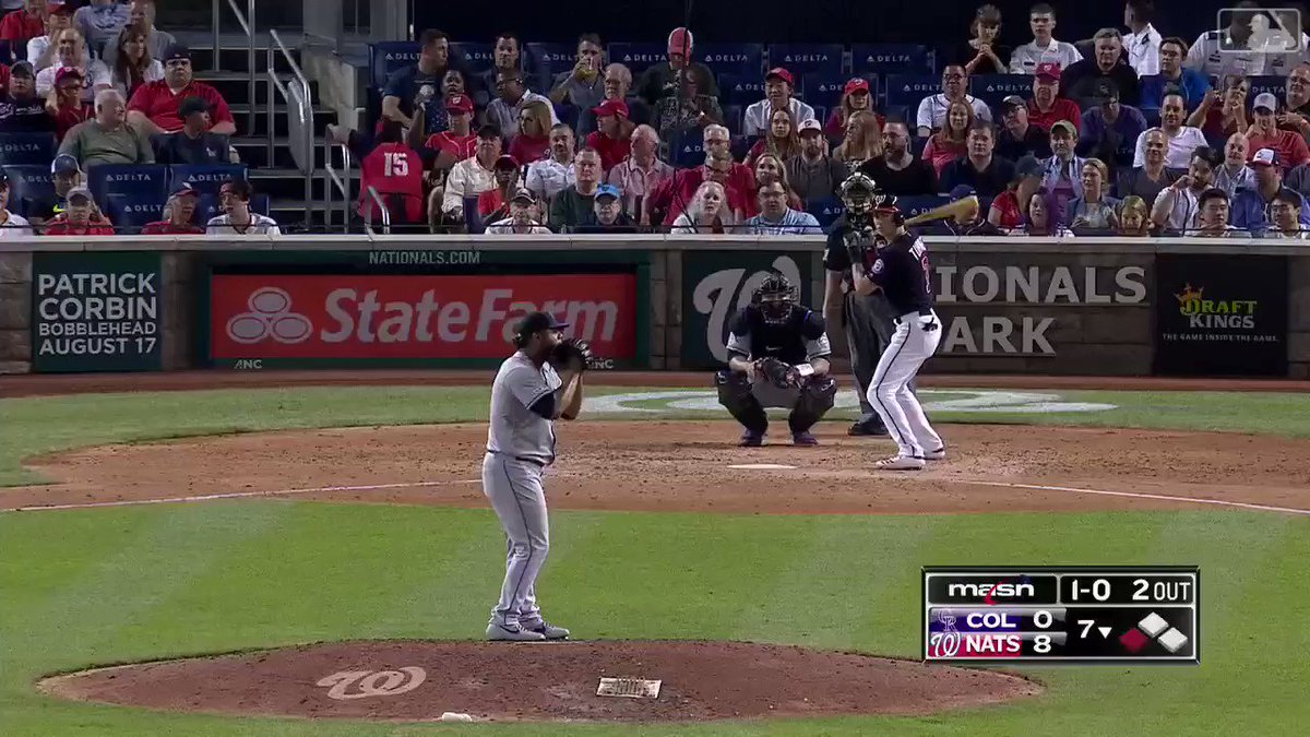 Trea Turner hits for the cycle, becoming the only National/Expo to do it twice - with both times coming against the Rockies...#MLB #OnePursuit