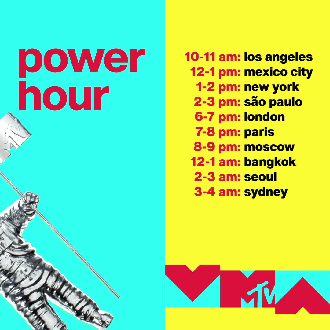 Video Music Awards on Twitter "⏰Remember to vote during VMA Power