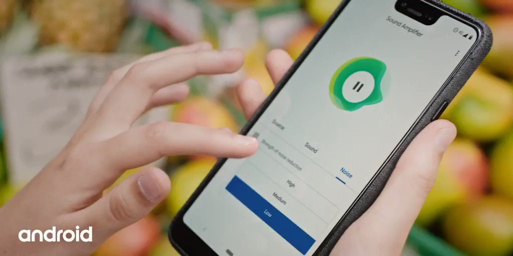 Android (@Android) on Twitter photo 2019-07-29 21:43:03 Sound Amplifier uses machine learning to amplify sound and filter out noise for people around the world. #Android Sound Amplifier uses machine learning to amplify sound and filter out noise for people around the world. #Android