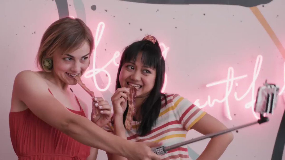 These influencers show off the hottest @Wendys Baconfest fashions, including adorable bacon print scrunchies and heels. #sponsored