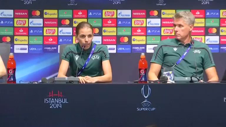 France's Stephanie Frappart takes center stage in a big moment for women in football, Klopp hails female referee for Super Cup final as 'historic moment'. Read more: https://reut.rs/31IVj1X