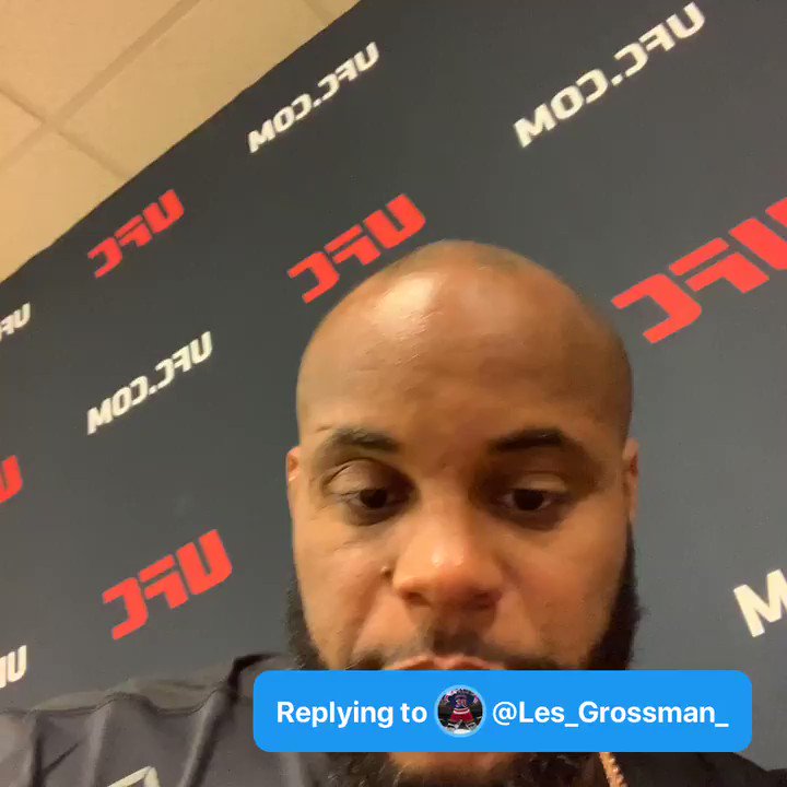 Q: What’s the biggest difference between fighting Jon Jones and Stipe Miocic #AskDC
- @Les_Grossman_
A: