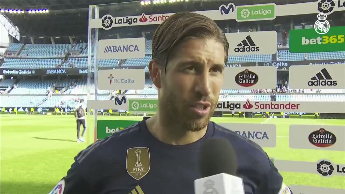 💬 @SergioRamos: ''Queríamos empezar la Liga de la mejor manera posible. El resultado es bastante justo. Hemos conseguido el objetivo.'' #HalaMadrid