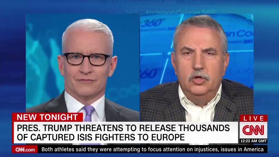 .@tomfriedman: "The idea that we would have an American President who thinks it's in our interest to break up the European Union so he can somehow strike better trade deals with them, it's flat out nuts.""He has no idea of why the world is the way it is."