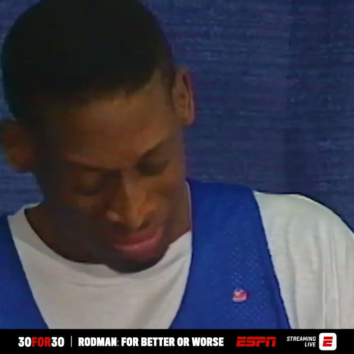"I thought it was the greatest achievement in the world. ... I didn't know you weren't supposed to cry."In a time when athletes were supposed to be tough, Dennis Rodman openly shared his emotions after being named Defensive Player of the Year.