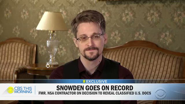 "Did I break the law? Again, what's the question that's more important here? Was the law broken or was that the right thing to do?" -- Edward @Snowden on revealing classified U.S. docs