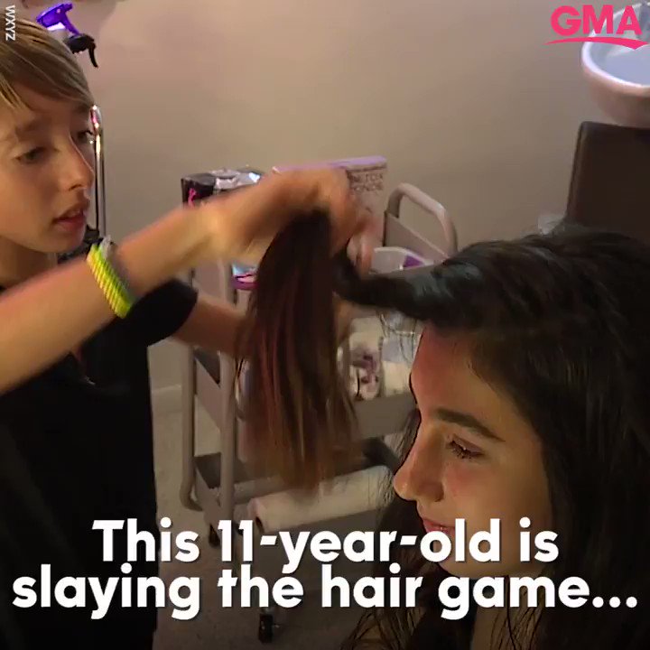"People should do what they love." This 11-year-old boy opened a salon in parents’ basement. https://gma.abc/2moIr1x