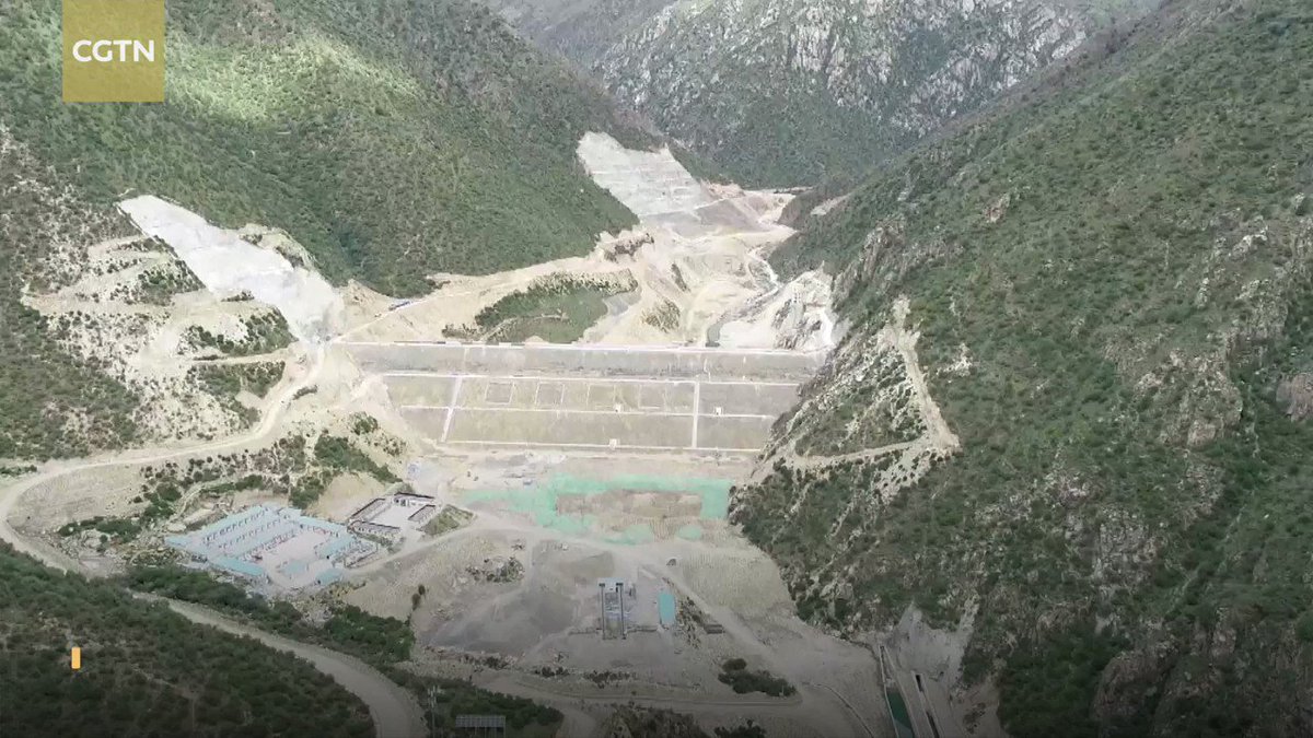 The Jieba Reservoir near the city of Shannan in southwest #China's Tibet Autonomous Region started storing water on September 19, after four years' of construction. The reservoir will supply water for irrigation and drinking in the locality.