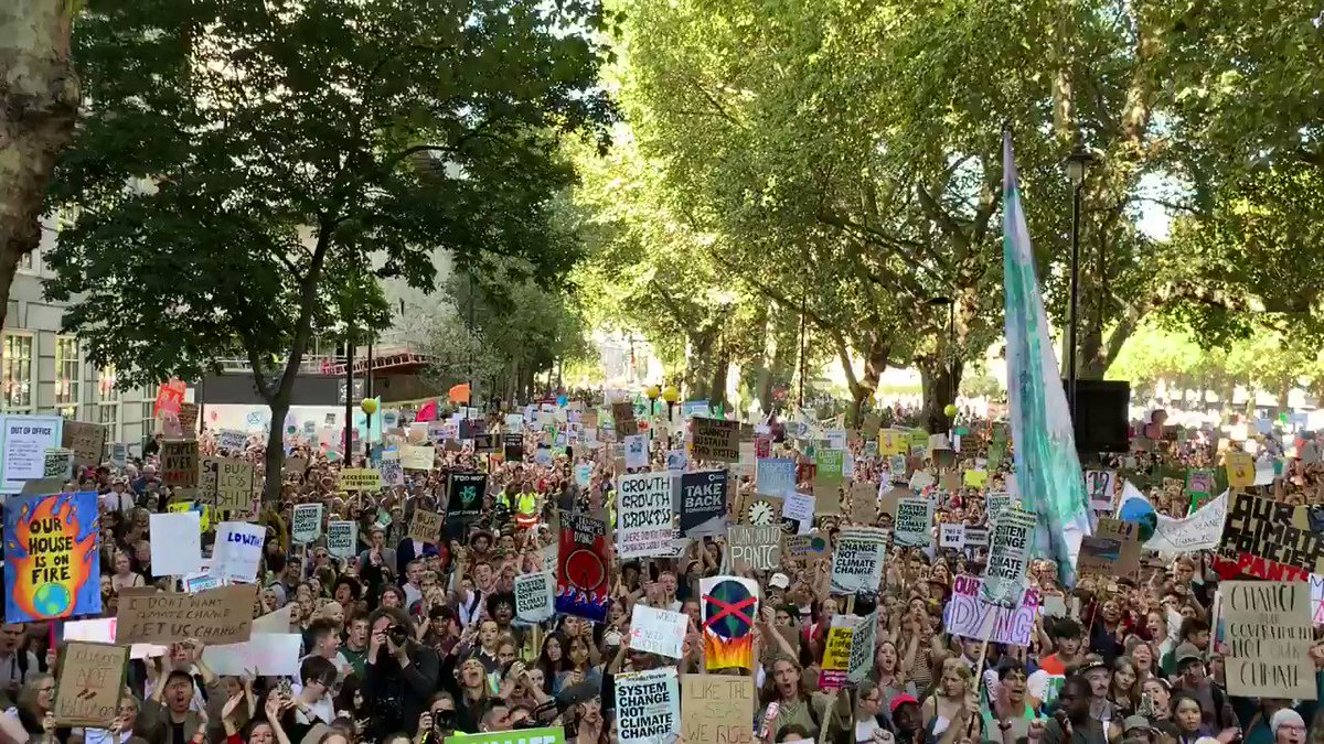 One hundred thousand here in London, thousands more around our country and millions across the world.This movement will not be silenced. I'm here with a message: Labour will meet your demands for a Green Industrial Revolution and real change.#ClimateStrike