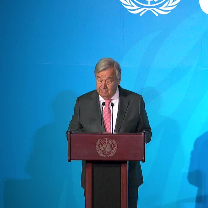 "Nature is angry - and we fool ourselves if we think we can fool nature because nature always strikes back - and around the world, nature is striking back with fury.
-- @antonioguterres at UN #ClimateAction Summit http://bit.ly/2m7UJvb