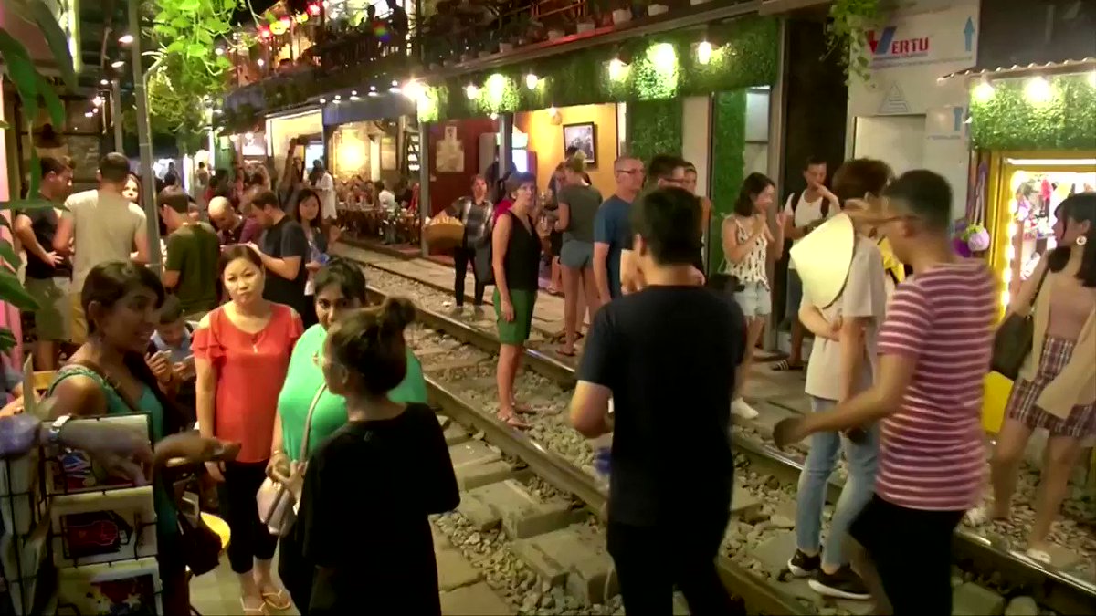 Vietnam orders the removal of dozens of popular cafes located along Hanoi railway tracks after a train came close to hitting tourists https://reut.rs/33iKjsN