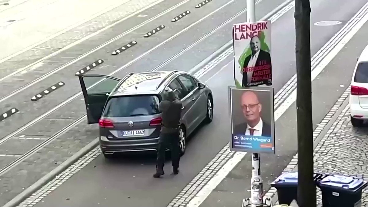 A gunman opened fire outside a German synagogue on Yom Kippur, the holiest day of the Jewish year, and killed two people as he livestreamed his attack on Twitch https://reut.rs/2VtldEN