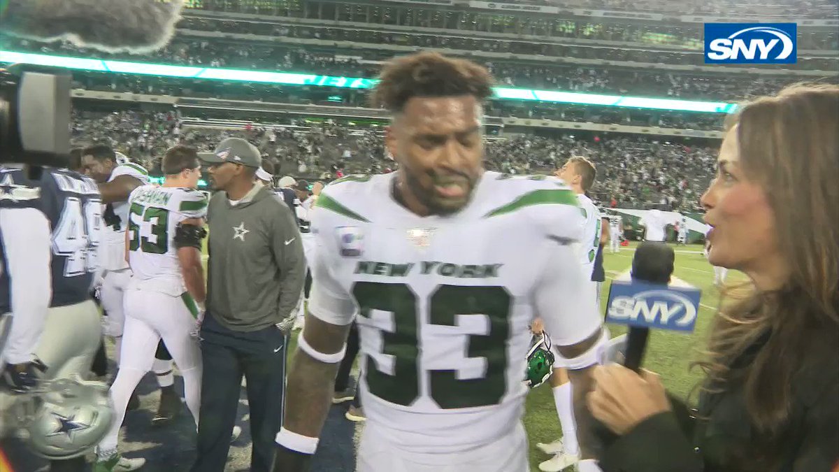 "Keep believing, keep the faith, go Jets!"
@TheAdamsEra breaks down his clutch stop on the two-point conversion with @JeaneCoakley: