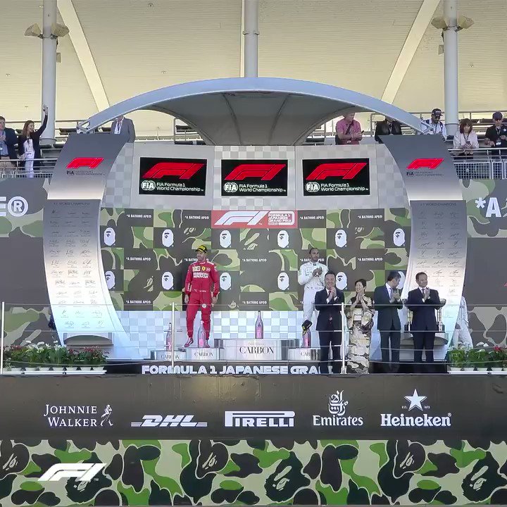 A podium with a difference... @BAPEOFFICIAL took over the Suzuka podium and it was ๐ฅ๐ฅ๐ฅ
#BapeF1 #JapaneseGP #F1xBAPE