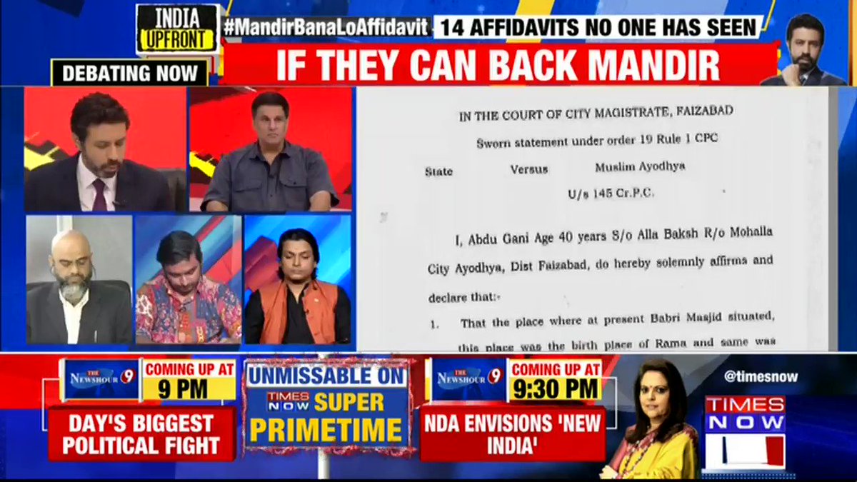 I respect those 14 people: Mohd. Touseef Rehman, Political Analyst tells Rahul Shivshankar on INDIA UPFRONT. | #MandirBanaLoAffidavit