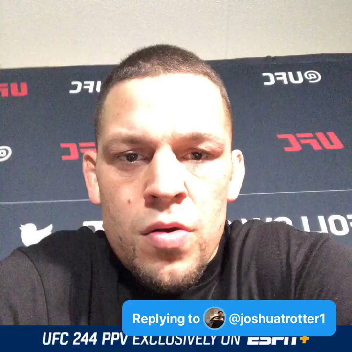Q: #AskDiaz will marijuana be legal in all 50 states by 2025?
- @joshuatrotter1
A: #UFC244 smoke weed everyday
