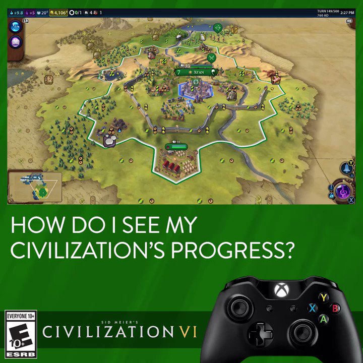 There is a lot of information that can help you win and all of it is just a few button presses away in Civilization VI, launching November 22 on #XboxOne. @Xbox 🎮https://2kgam.es/2OxWaiF