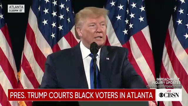 WATCH: Pres. Trump speaks at the Black Voices for Trump coalition rollout in Georgia https://cbsn.ws/2NyixDL pic.twitter.com/MPXKrs8pg2
