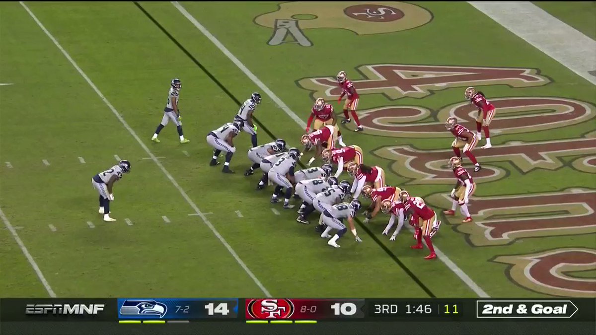 CHRIS. CARSON 🚂
@Seahawks take a 21-10 lead over the 49ers at the end of the third quarter.
#MNF | @ccarson_32
https://t.co/jbEAe3QuL9