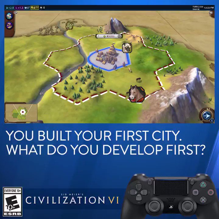 Cities need resources to grow, so make sure you know what you have to work with when Civilization VI launches next week on #PS4. Take your turn November 22! @PlayStation 🎮https://2kgam.es/2W4kUkp