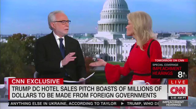 Charles Smith (@BildatL) on Twitter photo 2019-11-15 09:32:25 After being asked to comment on her husbands comments on MSNBC, @KellyannePolls said @WolfBlitzer “embarrassed” himself by asking about her husband and only did it for ratings. washex.am/33Xm4RT After being asked to comment on her husbands comments on MSNBC, @KellyannePolls said @WolfBlitzer “embarrassed” himself by asking about her husband and only did it for ratings. washex.am/33Xm4RT