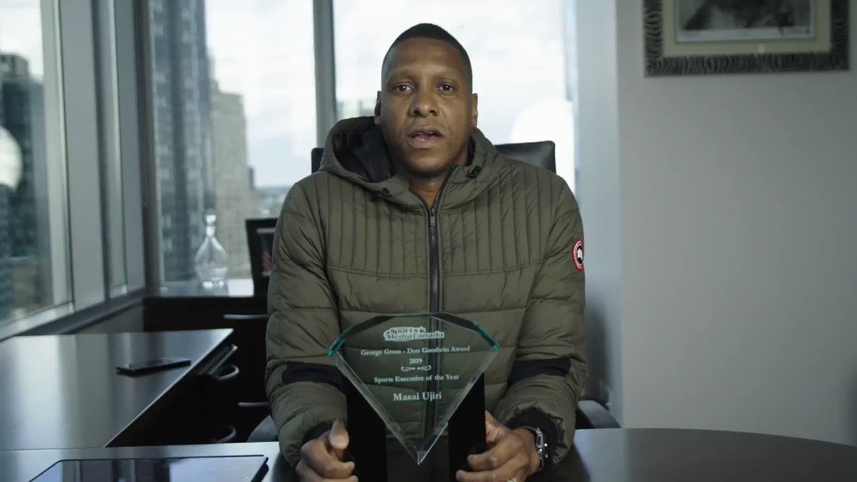 Congrats to our leader, Masai, on being named the 2019 @SportsMediaCA Executive of the Year. #WeTheNorth