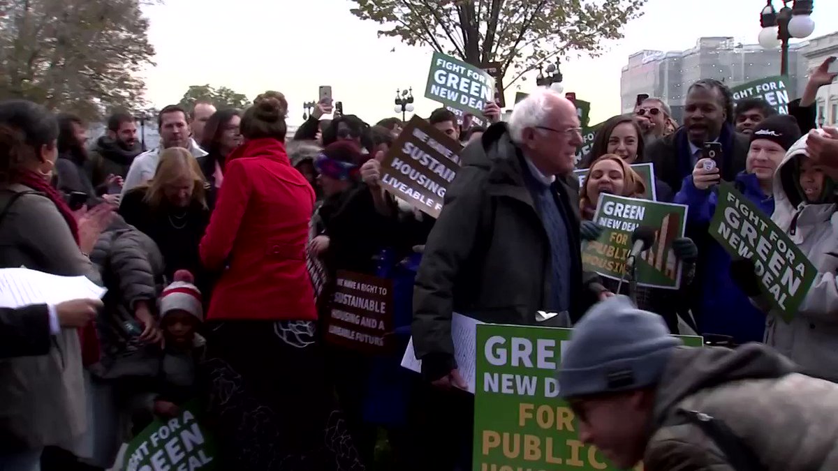 Senator Bernie Sanders and Representative Alexandria Ocasio-Cortez unveiled legislation as part of their Green New Deal which provides $180 billion over 10 years to cut carbon dioxide emissions from public housing
