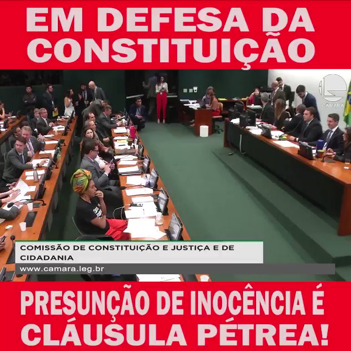 Está no artigo 5° da Constituição Federal, presunção de inocência é cláusula pétrea. Não vamos abrir mão da CF e lutaremos para que ela não volte a ser violada.