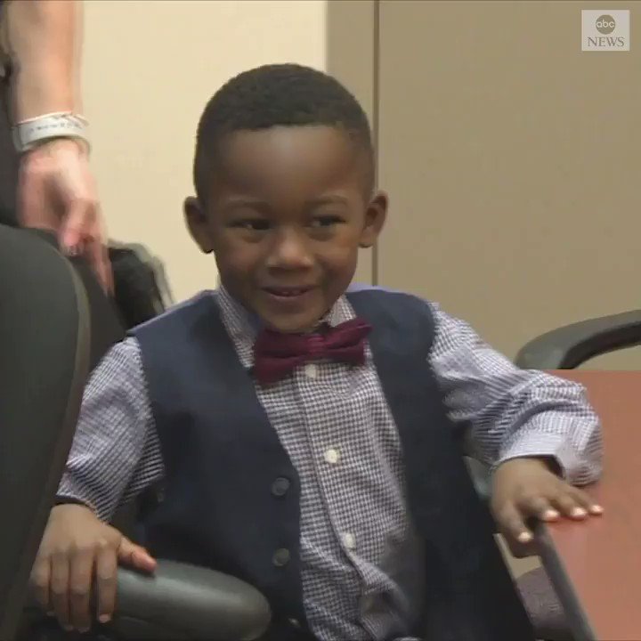 NO PLACE LIKE HOME: Michael was so excited about joining his forever home by the holidays, he invited his entire 36-student kindergarten class to the adoption hearing! https://abcn.ws/36bdaAW