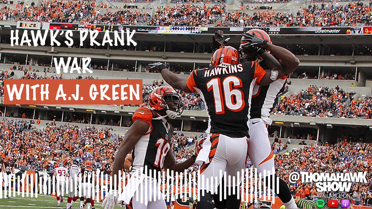 In Cincinnati, @Hawk got into a prank war with A.J. Green that almost cost them a chance at a game. 😳
The ThomaHawk Show is brand-new!
🎧: http://podcasts.uninterrupted.com/HawksPrankWar