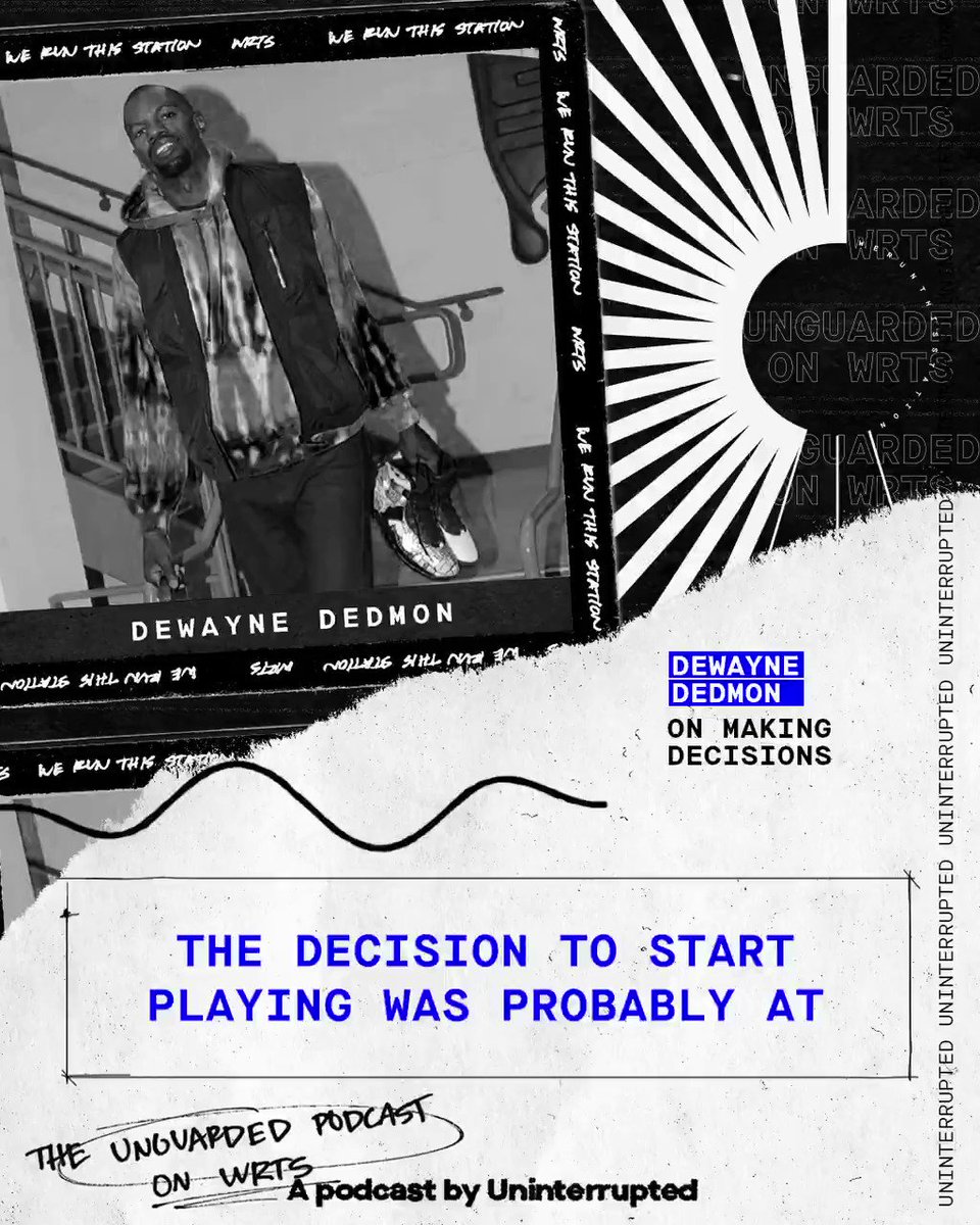 .@d_dedmon3 opens up about his decision at 18 years old to play basketball against his mom's wishes on WRTS: We Run This Station, Uninterrupted's athlete variety podcast channel.
Listen on WRTS 📡: http://apple.co/2PdJLjD