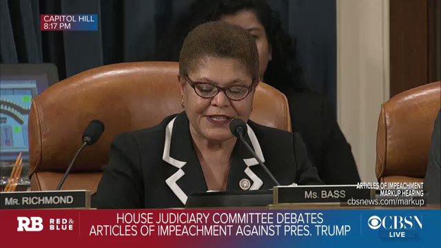 Rep. Bass: “The world is waiting to see if we will hold ourselves to the democratic principles we insist that others uphold” https://cbsn.ws/2qHp3iI