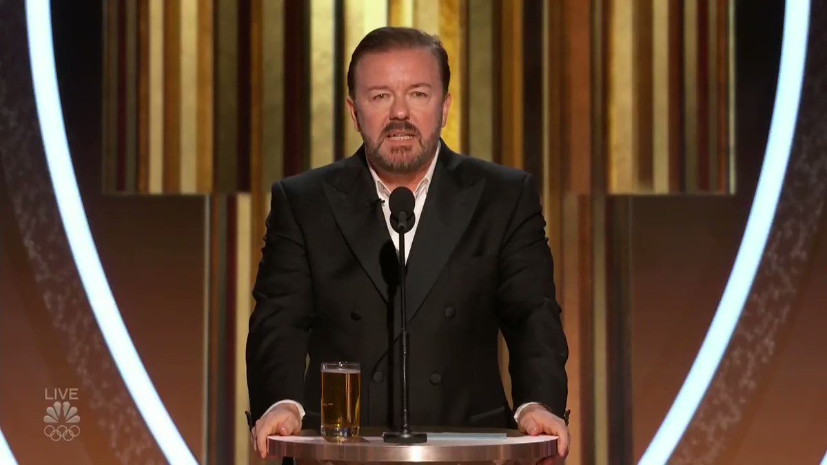 RT @nbc: Ricky Gervais kicks off The #GoldenGlobes. https://t.co/ZSdqiWMudx