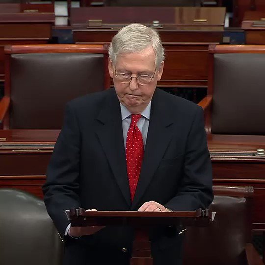 Sen. McConnell criticizes Democrats over Iran: "Can we not maintain a shred, just a shred of national unity for five minutes before deepening the partisan trenches?...Could we at least remember we're all Americans first, and we're all in this together?" https://abcn.ws/2K0BLjq