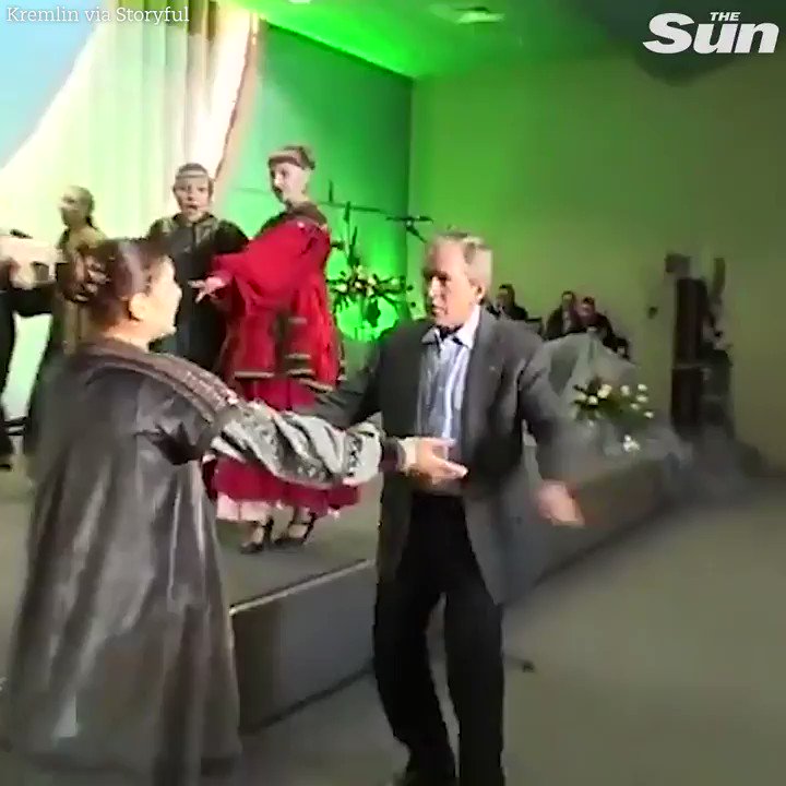 Kremlin release footage of George W Bush dancing with Vladimir Putin to mark Putin's 20th year in powe